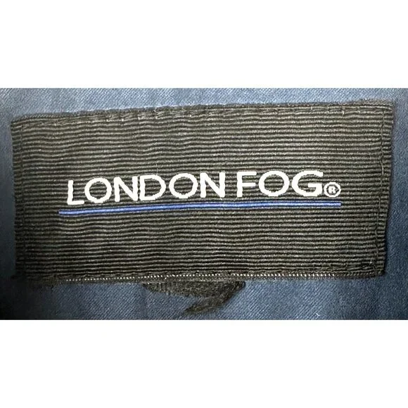 Vintage Womens London Fog Faux Suede Sanchita Jacket Drawstring Waist Blue Sz 1X - Picture 10 of 15